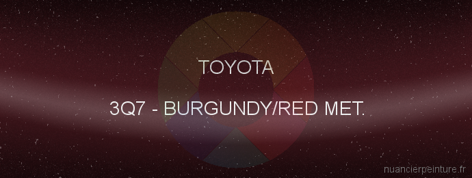 Peinture Toyota 3Q7 Burgundy/red Met.