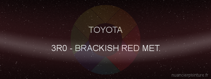 Peinture Toyota 3R0 Brackish Red Met.