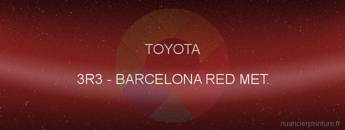 Peinture Toyota 3R3 Barcelona Red Met.