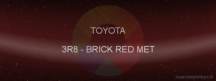 Peinture Toyota 3R8 Brick Red Met