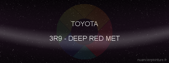 Peinture Toyota 3R9 Deep Red Met