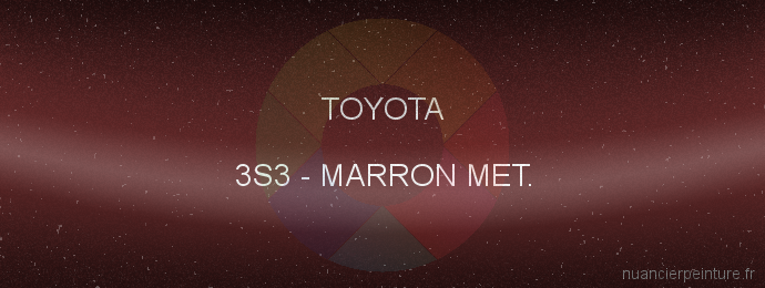 Peinture Toyota 3S3 Marron Met.