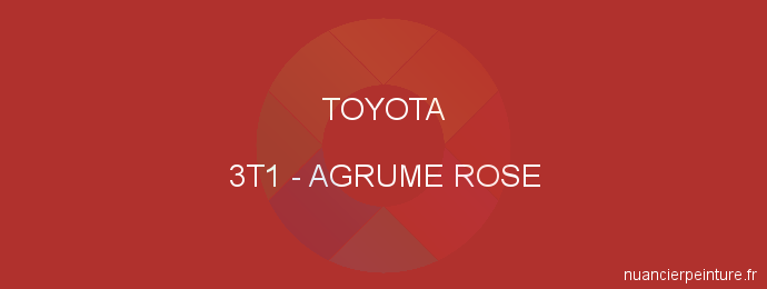 Peinture Toyota 3T1 Agrume Rose