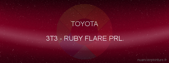 Peinture Toyota 3T3 Ruby Flare Prl.