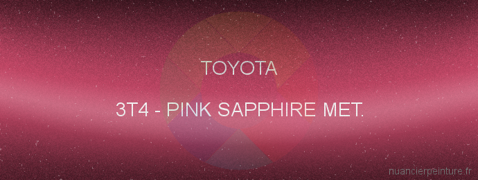 Peinture Toyota 3T4 Pink Sapphire Met.