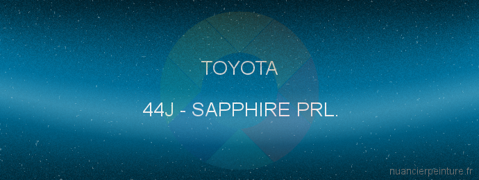 Peinture Toyota 44J Sapphire Prl.