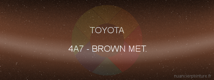 Peinture Toyota 4A7 Brown Met.
