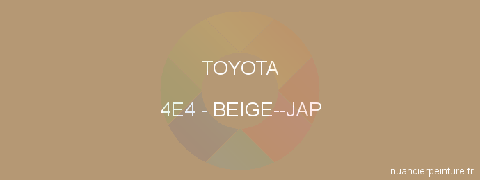 Peinture Toyota 4E4 Beige--jap