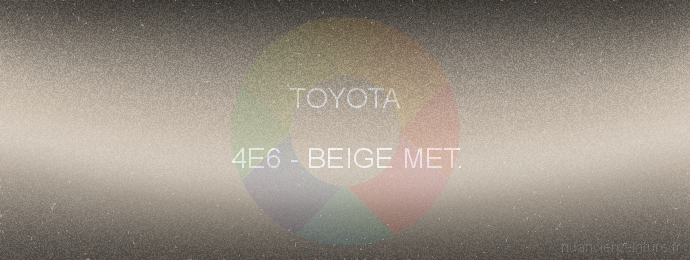 Peinture Toyota 4E6 Beige Met.