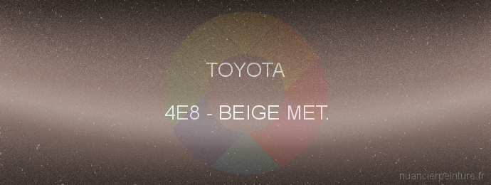 Peinture Toyota 4E8 Beige Met.