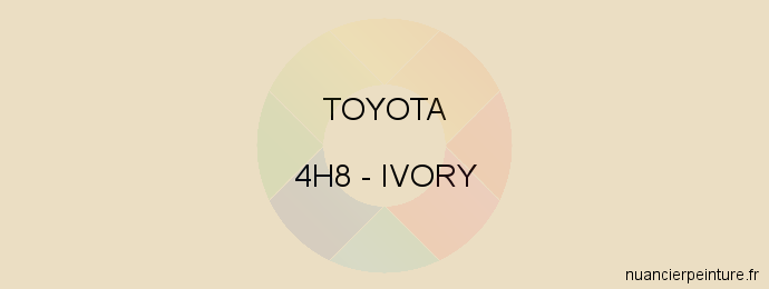 Peinture Toyota 4H8 Ivory