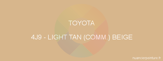 Peinture Toyota 4J9 Light Tan (comm.) Beige