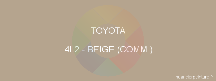 Peinture Toyota 4L2 Beige (comm.)