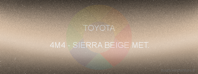 Peinture Toyota 4M4 Sierra Beige Met.