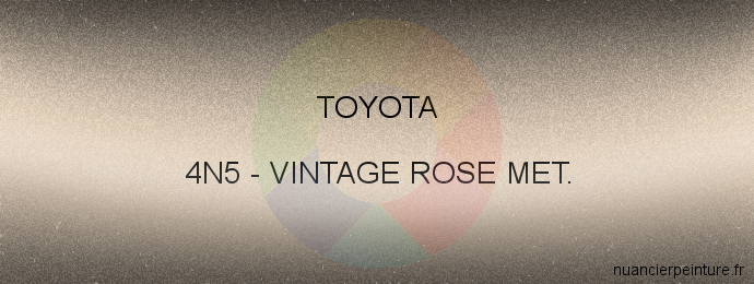 Peinture Toyota 4N5 Vintage Rose Met.