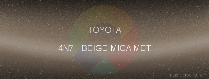 Peinture Toyota 4N7 Beige Mica Met.
