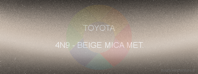 Peinture Toyota 4N9 Beige Mica Met.