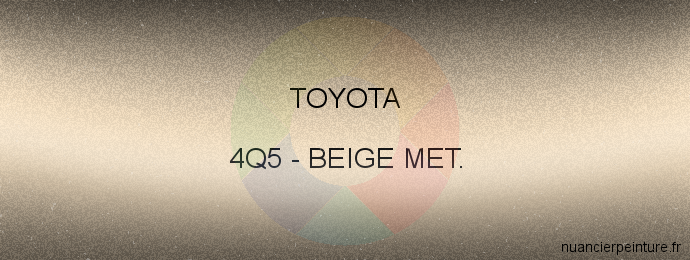Peinture Toyota 4Q5 Beige Met.