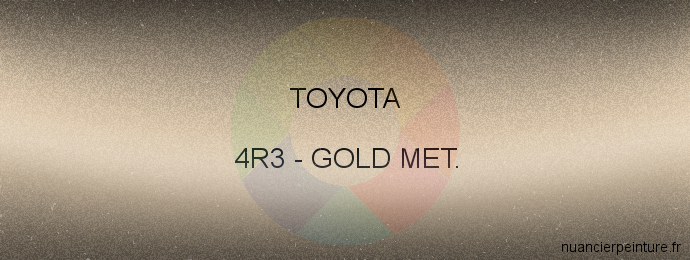 Peinture Toyota 4R3 Gold Met.