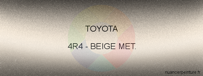 Peinture Toyota 4R4 Beige Met.