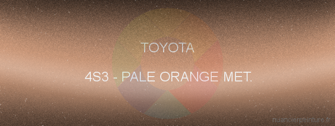 Peinture Toyota 4S3 Pale Orange Met.