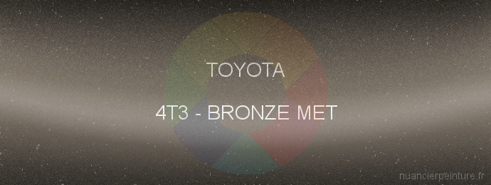 Peinture Toyota 4T3 Bronze Met