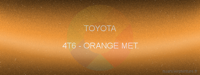 Peinture Toyota 4T6 Orange Met.