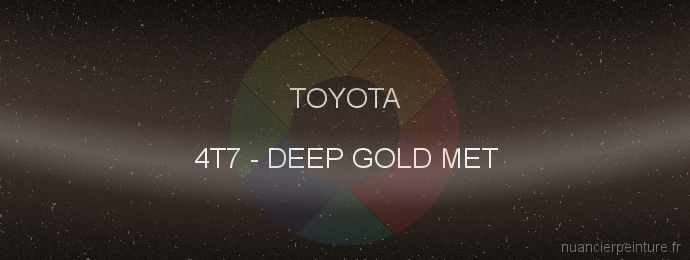 Peinture Toyota 4T7 Deep Gold Met