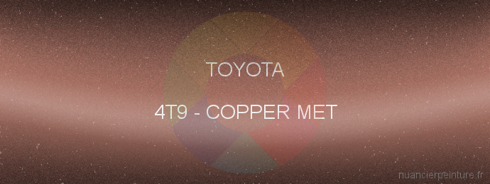 Peinture Toyota 4T9 Copper Met