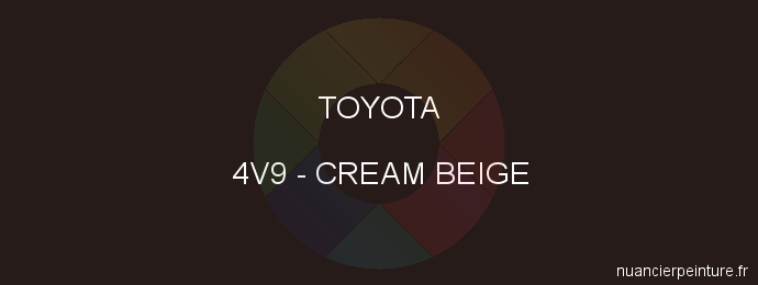 Peinture Toyota 4V9 Cream Beige
