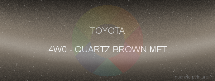 Peinture Toyota 4W0 Quartz Brown Met
