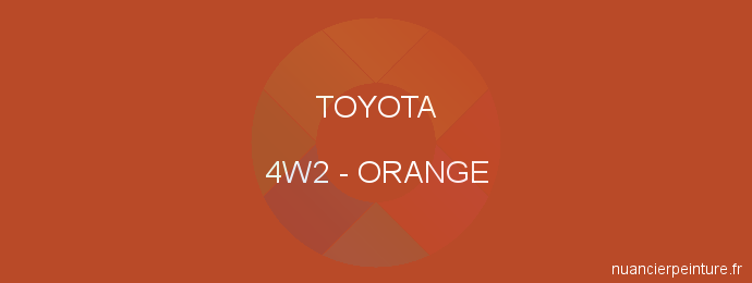 Peinture Toyota 4W2 Orange