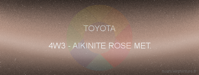Peinture Toyota 4W3 Aikinite Rose Met.