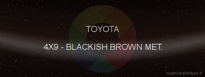 Peinture Toyota 4X9 Blackish Brown Met.