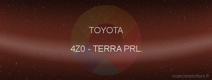 Peinture Toyota 4Z0 Terra Prl.