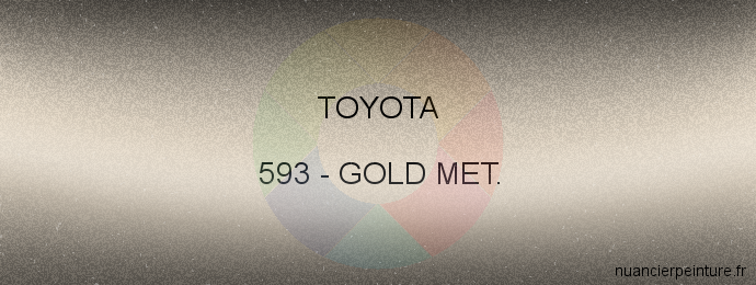 Peinture Toyota 593 Gold Met.