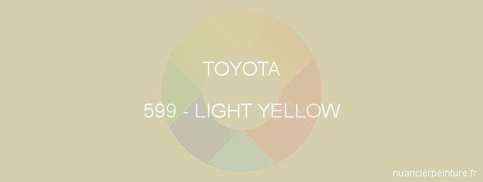 Peinture Toyota 599 Light Yellow