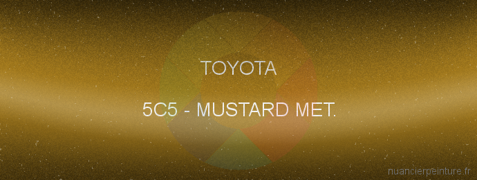 Peinture Toyota 5C5 Mustard Met.