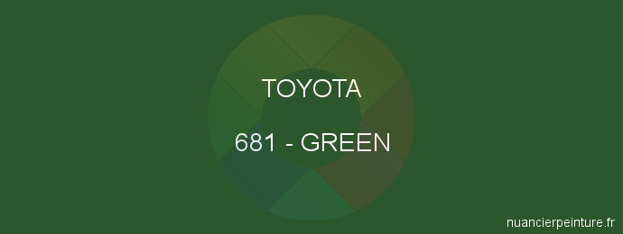 Peinture Toyota 681 Green