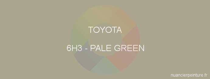 Peinture Toyota 6H3 Pale Green