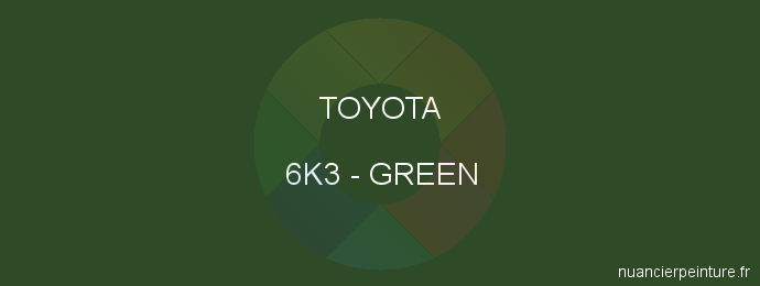 Peinture Toyota 6K3 Green