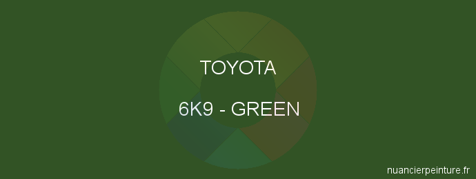 Peinture Toyota 6K9 Green