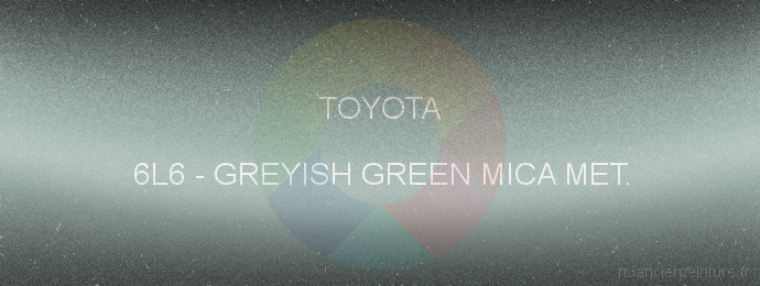Peinture Toyota 6L6 Greyish Green Mica Met.