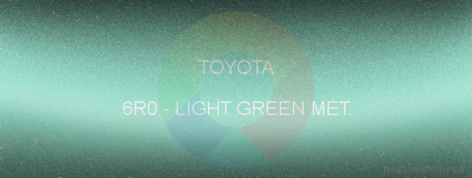 Peinture Toyota 6R0 Light Green Met.