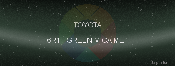 Peinture Toyota 6R1 Green Mica Met.