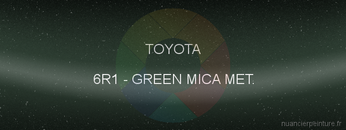 Peinture Toyota 6R1 Green Mica