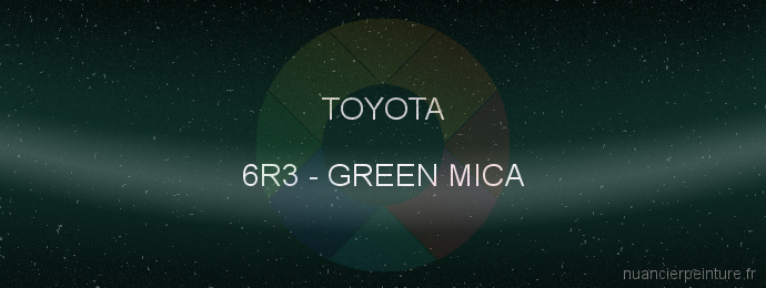 Peinture Toyota 6R3 Green Mica