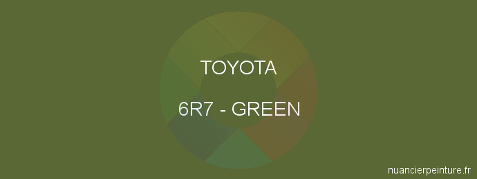 Peinture Toyota 6R7 Green
