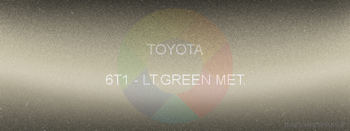 Peinture Toyota 6T1 Lt.green Met.