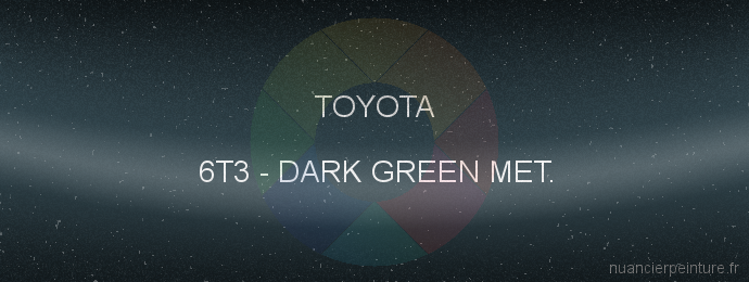 Peinture Toyota 6T3 Dark Green Met.